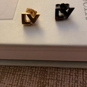 Louis Vuitton stud monogram earrings